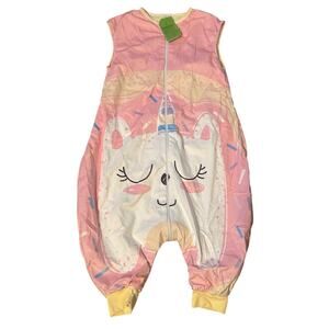 NWT Michley Toddler Size One Piece Sleep Sack Warm Pink Back Zipper Size Large